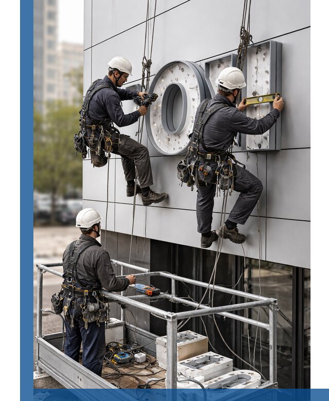 Профессиональный монтаж световых букв в Ревде под ключ