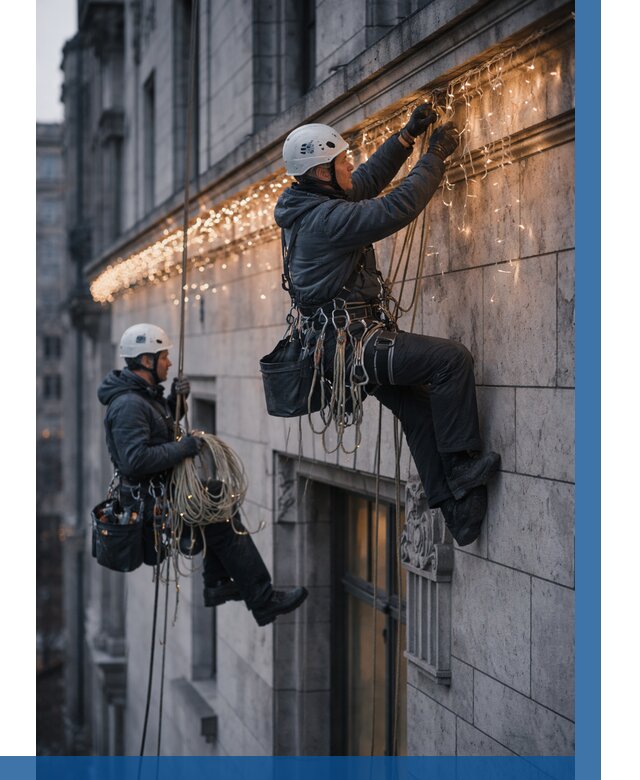 Монтаж новогодней иллюминации в Ревде от 8992 р. | ВЫСОТНИК-Рвд