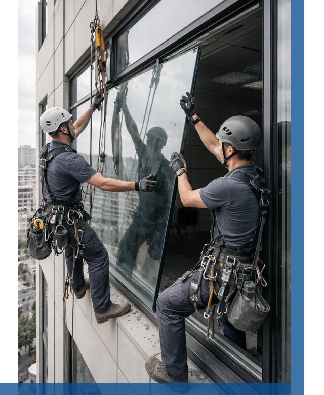 Замена стеклопакетов на высоте в Ревде от 5818 р. | ВЫСОТНИК-Рвд