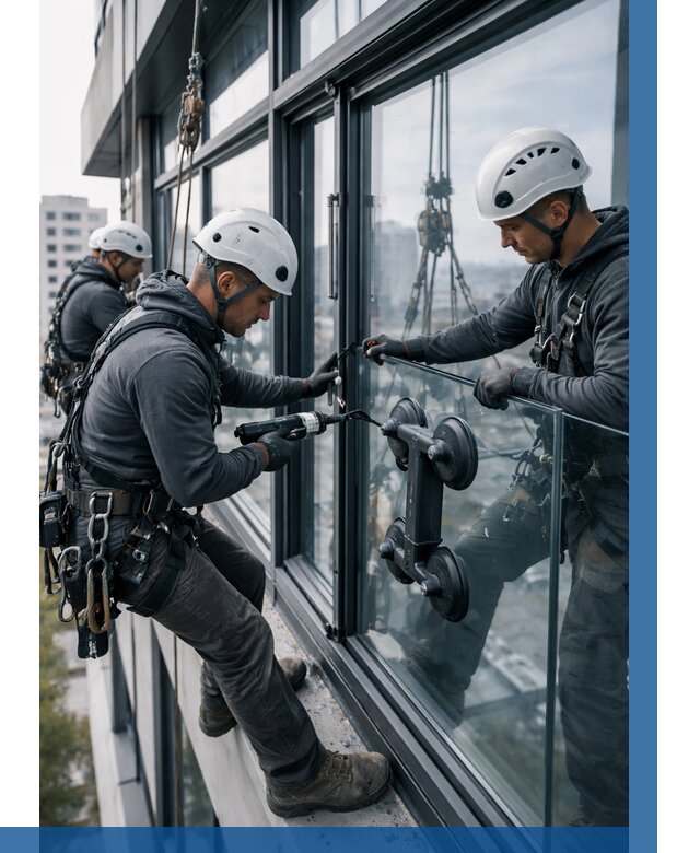 Витражное остекление зданий в Ревде от 3703 р. | ВЫСОТНИК-Рвд