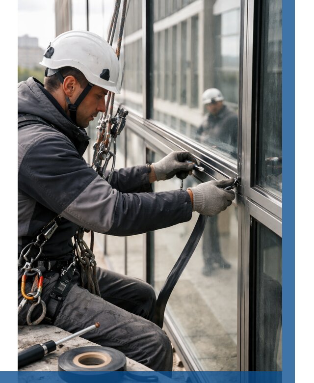 Ремонт витражных конструкций в Ревде от 3703 р. | ВЫСОТНИК-Рвд