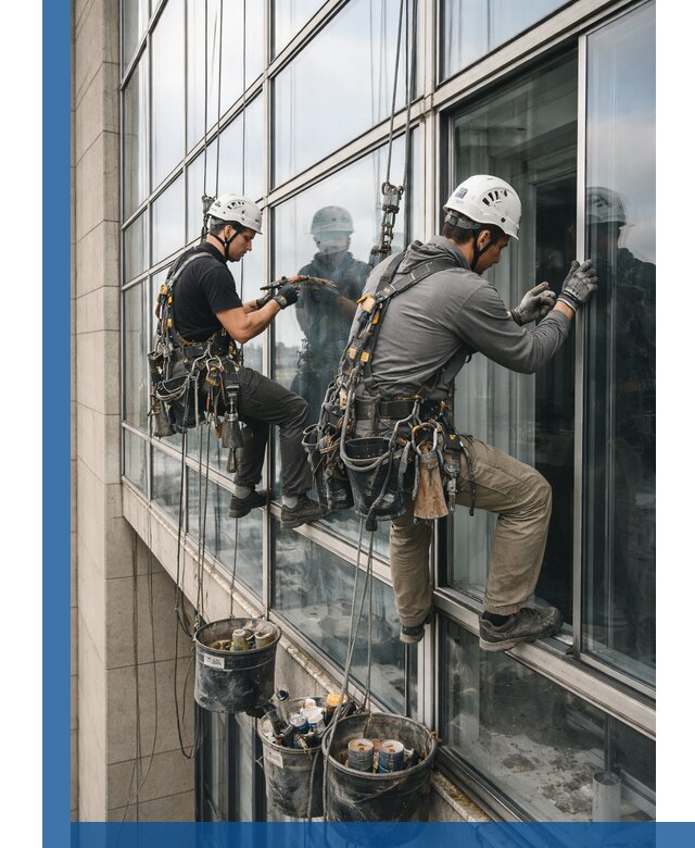 Ремонт витражных конструкций и фасадного остекления в Ревде