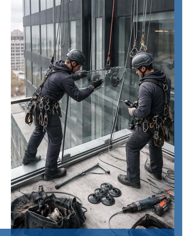 Монтаж стеклянных ограждений в Ревде от 2645 р. | ВЫСОТНИК-Рвд