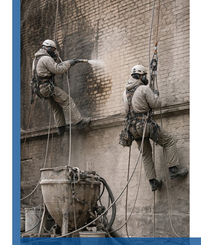 Пескоструйная очистка фасадов в Ревде профессионально