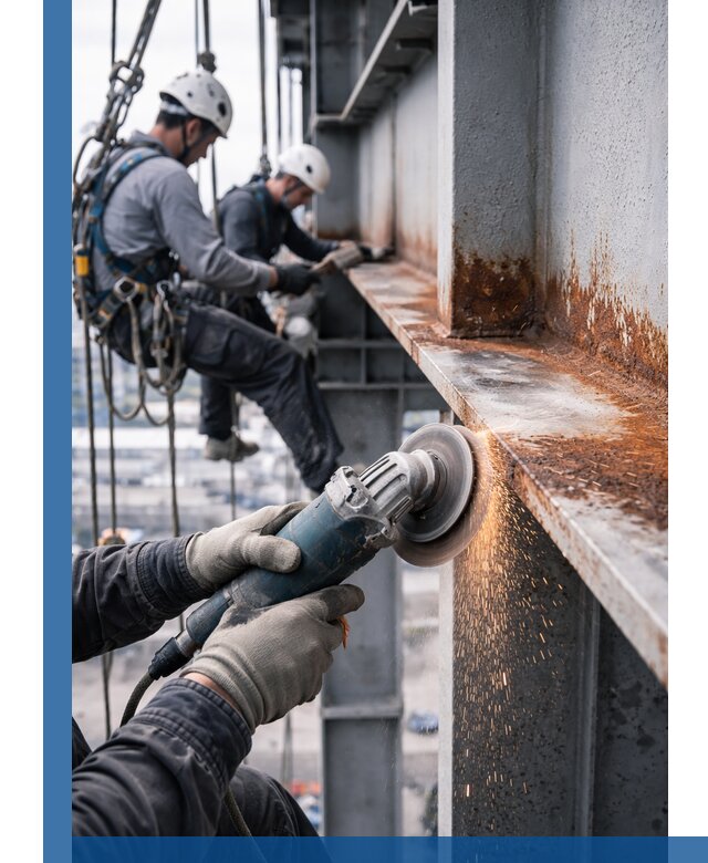 Зачистка металла от ржавчины и подготовка поверхностей в Ревде