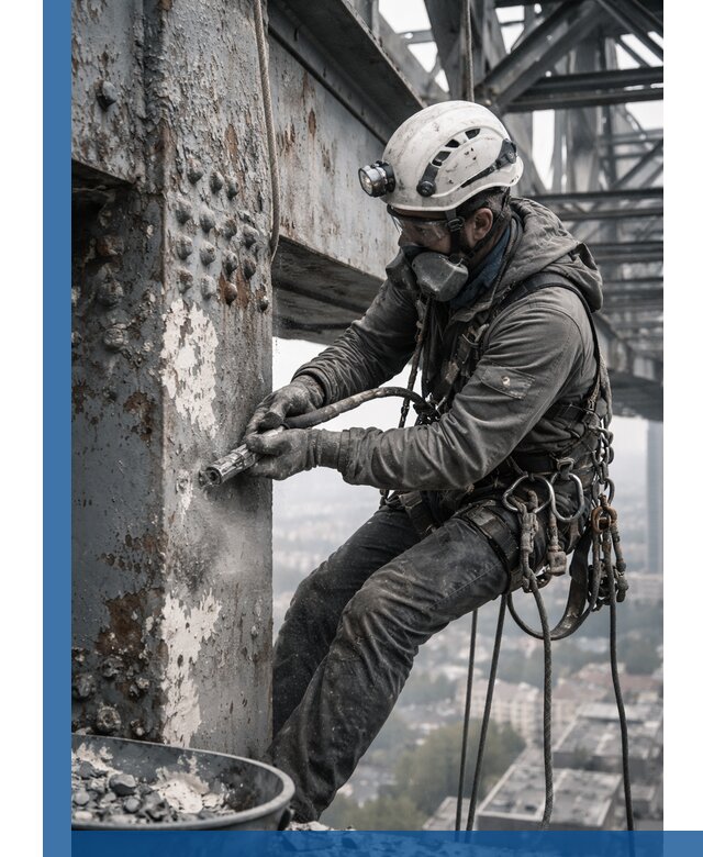 Удаление старой краски с металлических конструкций в Ревде