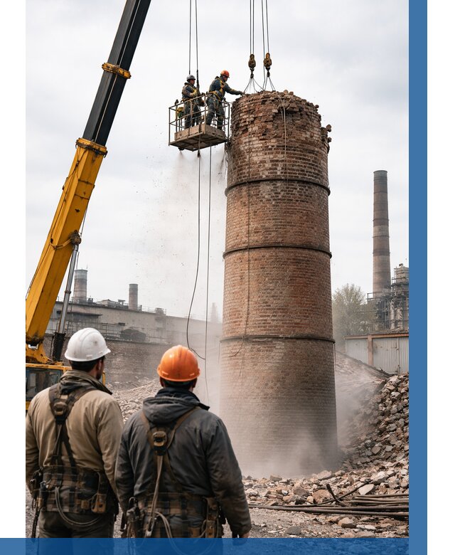 Демонтаж дымовой трубы в Ревде от 95211 р. | ВЫСОТНИК-Рвд, смета