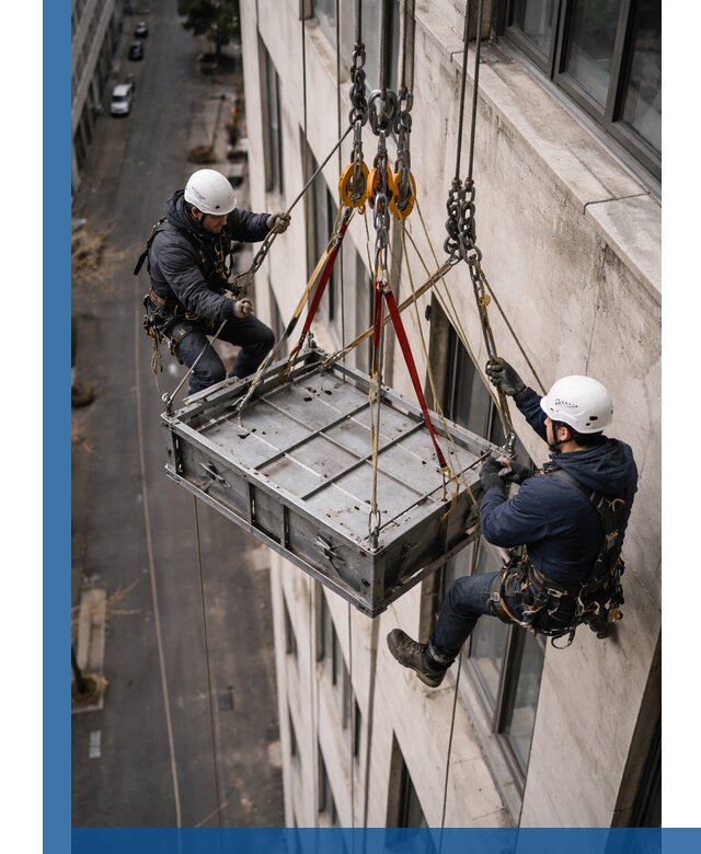 Спуск и подъем грузов по фасаду в Ревде для зданий