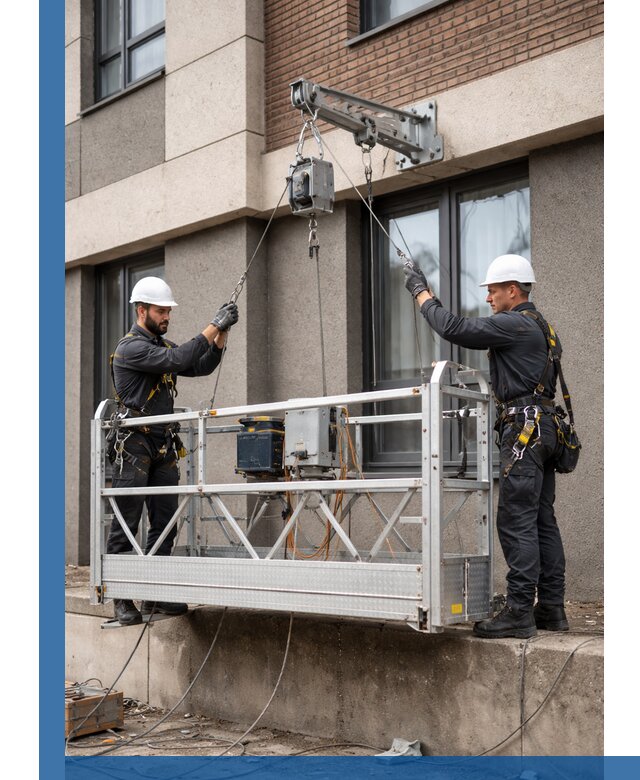 Монтаж и подъем фасадной люльки в Ревде с гарантией безопасности