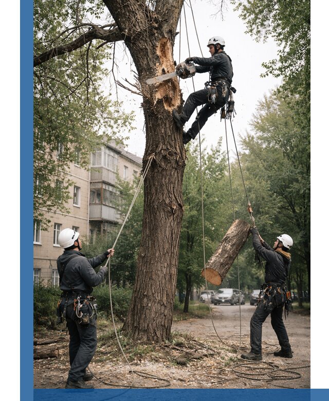 Срочное удаление аварийных деревьев в Ревде с гарантией безопасности