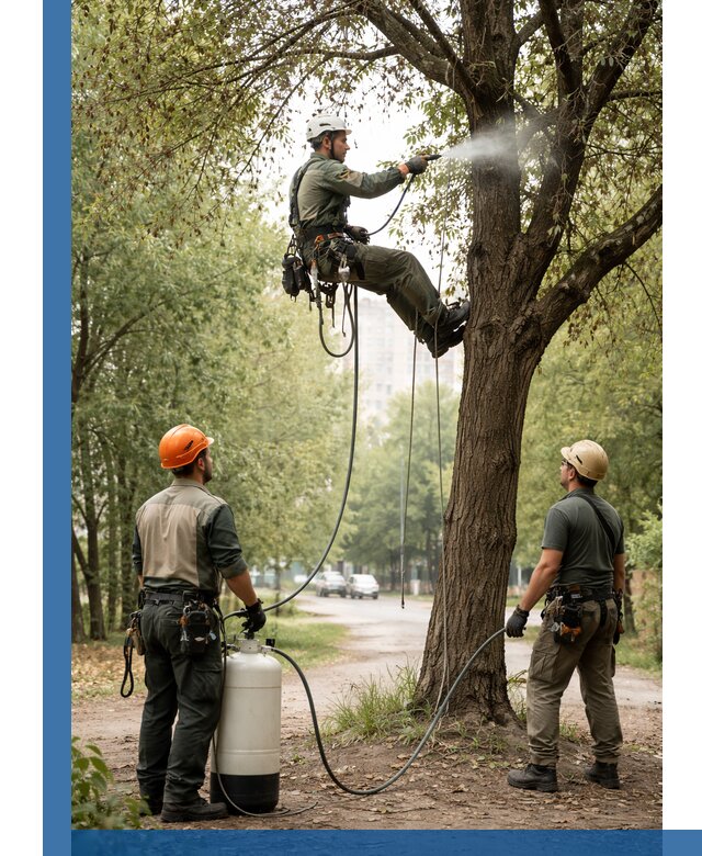 Обработка деревьев от вредителей в Ревде профессиональная защита