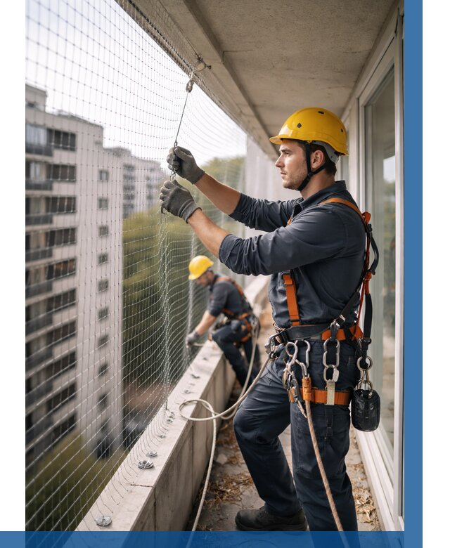 Монтаж сетки от птиц в Ревде от 4761 р. | ВЫСОТНИК-Рвд