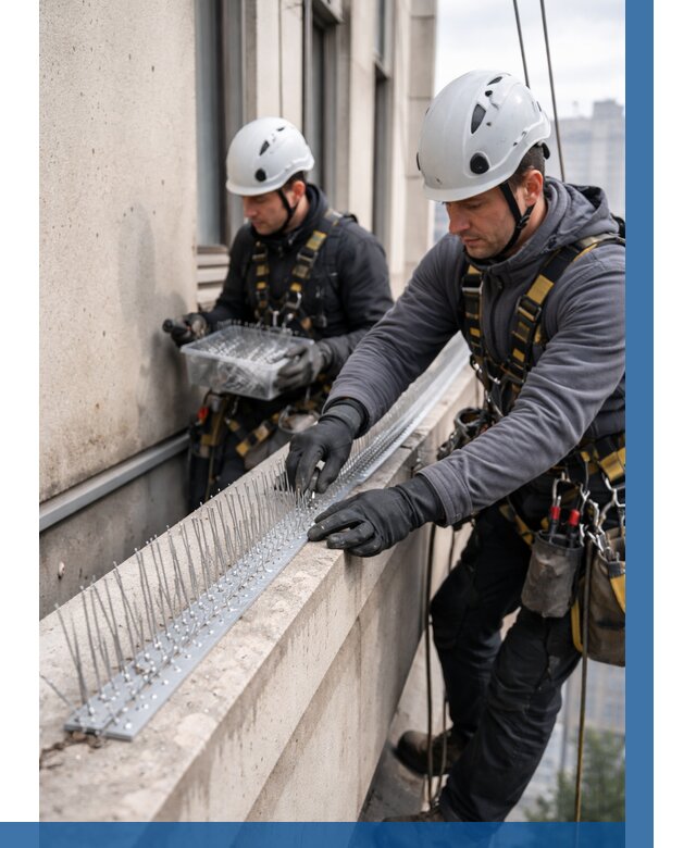 Установка шипов от птиц в Ревде от 899 р. | ВЫСОТНИК-Рвд